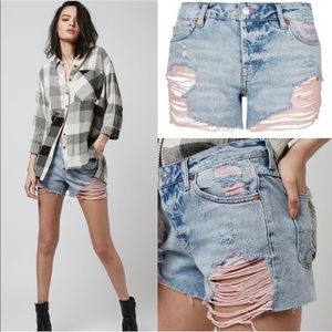 Top shop Ashley High Rise Jean Shorts US 2 - NWOT